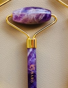 rodillo de jade violeta, jade roller amtista, rodillo de jade morado